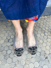 Load image into Gallery viewer, MEHER KAKALIA LEATHER BEADED BALLERINAS - RUSK/SERIOUS BLACK