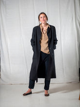 Load image into Gallery viewer, KRISTENSEN DU NORD_COTTON/WOOL COAT_Z-304_BLACK