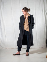 Load image into Gallery viewer, KRISTENSEN DU NORD_COTTON/WOOL COAT_Z-304_BLACK