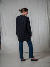 Load image into Gallery viewer, KRISTENSEN DU NORD C-334 BLACK TEXTURED LONG SHIRT