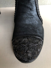 Load image into Gallery viewer, MEHER KAKALIA LEATHER BEADED LIGETTI BOOT - BLACK