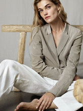 Load image into Gallery viewer, KRISTENSEN DU NORD SILK SATIN JACKET_X-137_STONE