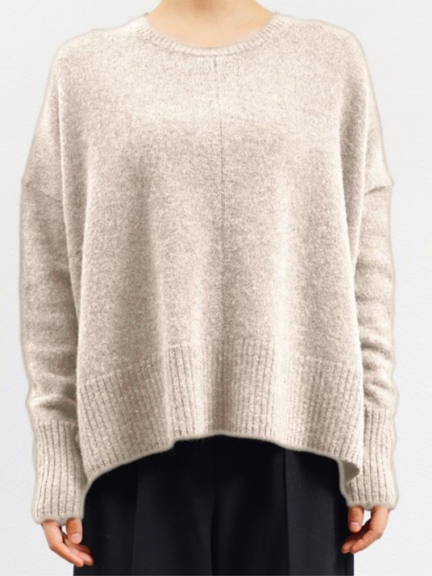 C.T.PLAGE PURE ALPACA SWEATER_OATMEAL