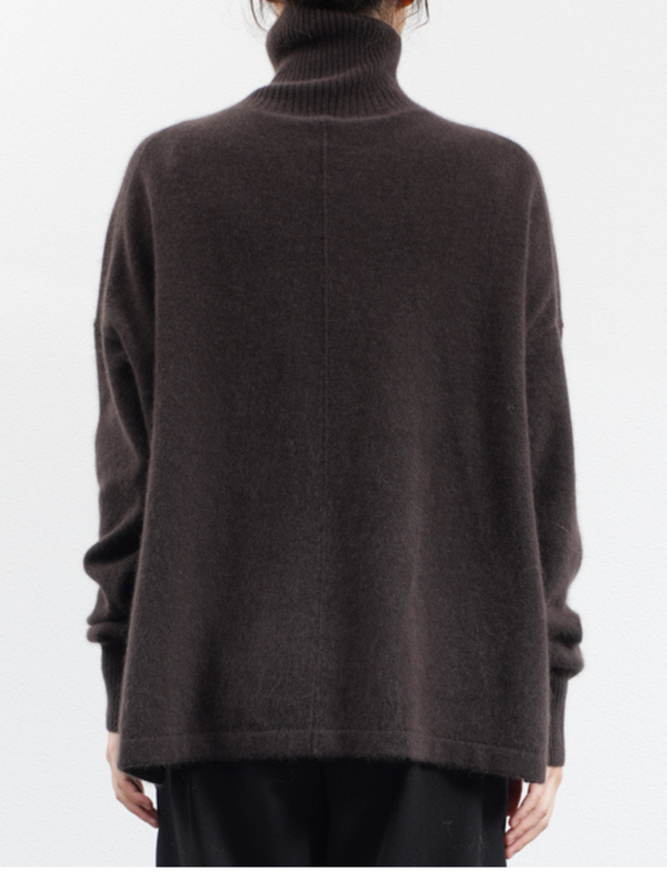 C.T.PLAGE CASHMERE BLEND ROLL NECK SWEATER_DEEP FOREST
