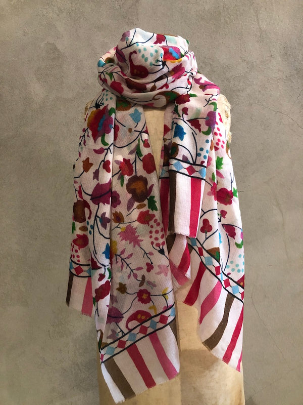 DIGITALLY PRINTED PASHMINA STOLE - FLORAL