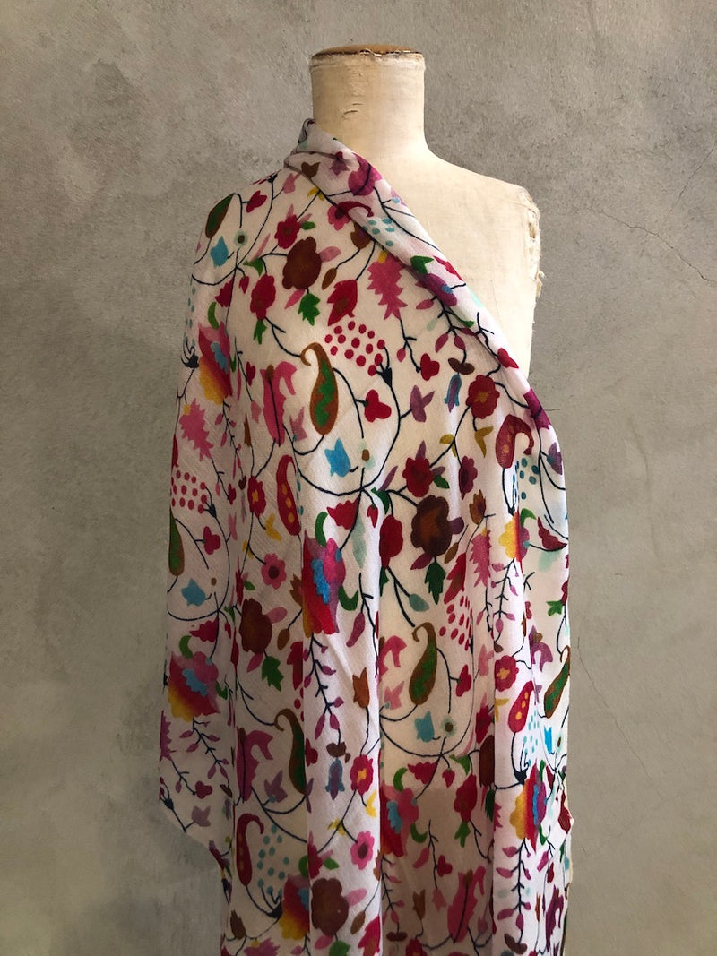 DIGITALLY PRINTED PASHMINA STOLE - FLORAL