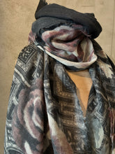 Load image into Gallery viewer, DIGITALLY PRINTED MERINO WOOL SCARF_ OLD ROSE
