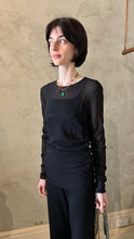 Load image into Gallery viewer, KRISTENSEN DU NORD_SILK GEORGETTE GATHERED TOP
