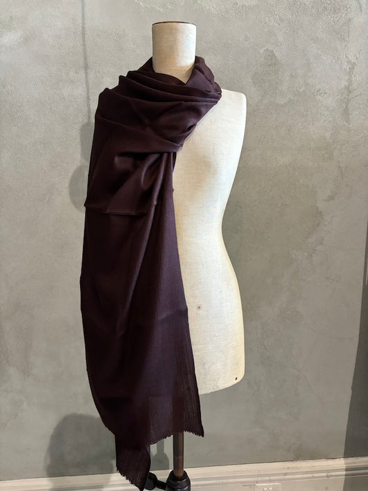 CASHMERE_STOLE_DARK CHOCOLATE