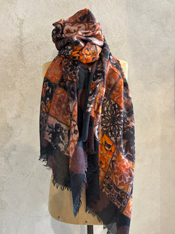 DIGITALLY PRINTED MERINO WOOL SCARF_ PORTO