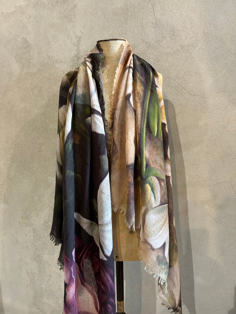 DIGITALLY PRINTED MERINO WOOL SCARF_ LILLY