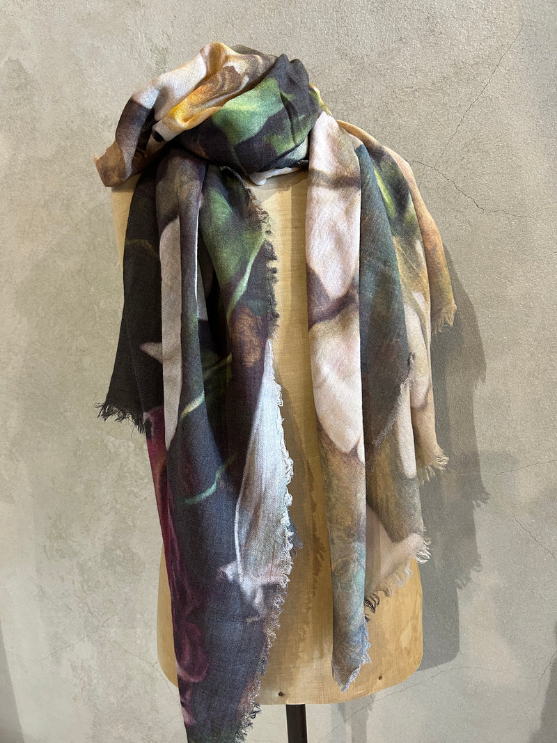 DIGITALLY PRINTED MERINO WOOL SCARF_ LILLY