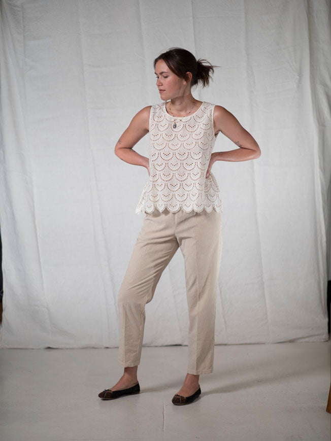 KANDIS_COTTON LACE_ IVORY LILLY TOP