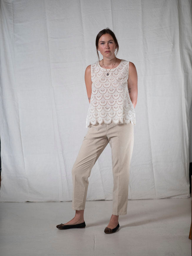 KANDIS_COTTON LACE_ IVORY LILLY TOP