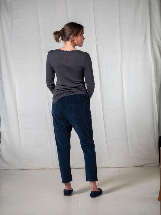 KRISTENSEN DU NORD_COTTON CORDUROY PANTS_C340_BLUE NOTE