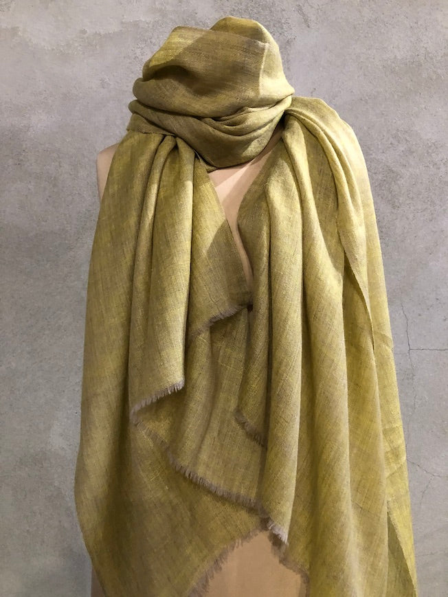 MELANGE PASHMINA STOLE - LIME