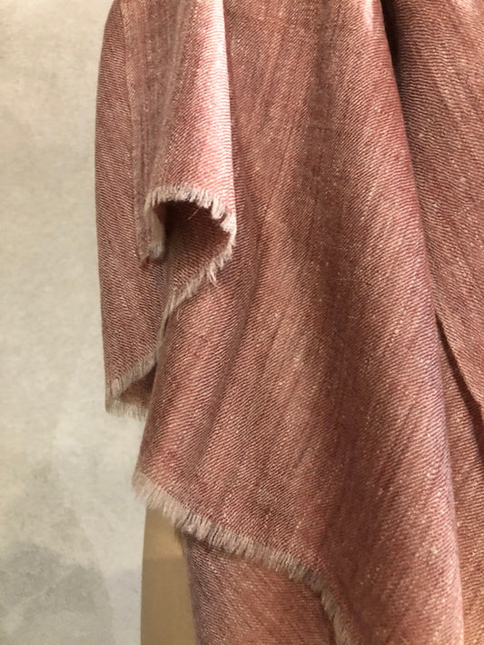 MELANGE PASHMINA STOLE - OLD ROSE