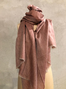 MELANGE PASHMINA STOLE - OLD ROSE