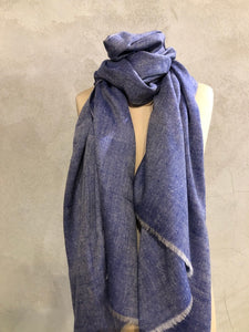 MELANGE PASHMINA STOLE - DENIM