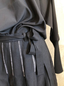 RAJESH PRATAP SINGH HAND-LOOMED WOOL SKIRT