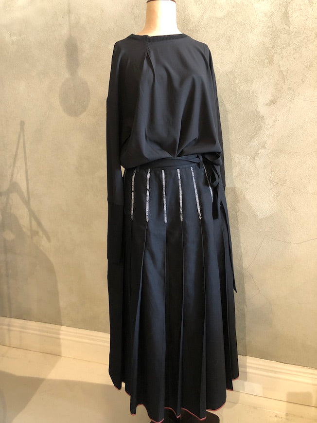 RAJESH PRATAP SINGH HAND-LOOMED WOOL SKIRT