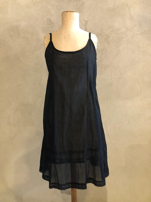 KANDIS COTTON SLIP_MEDIUM LENGTH_BLACK